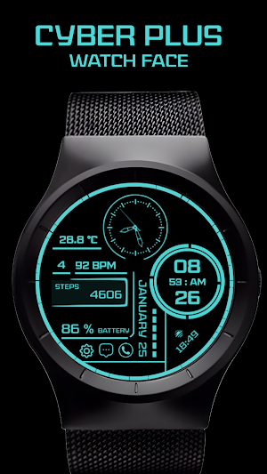 Cyber Plus Watch Face Screenshot 0