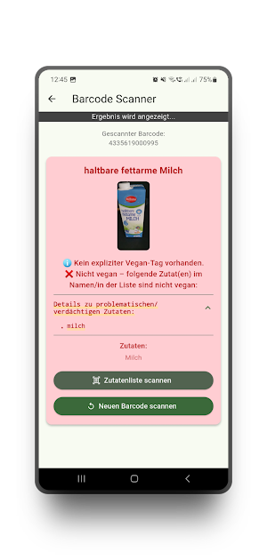 Ist das vegan? - Scanner App Screenshot 2