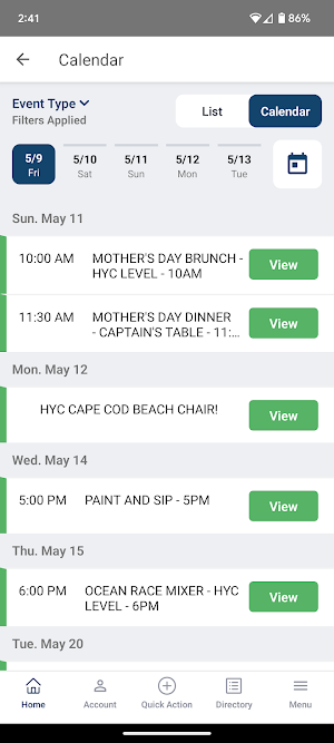 Hyannis Yacht Club Screenshot 2