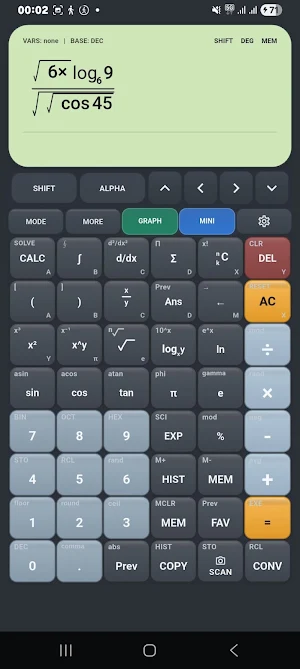 Quant Scientific Calculator Screenshot 0