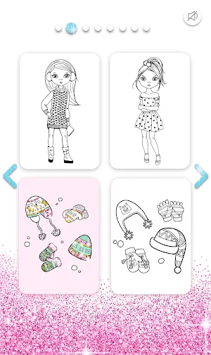 Girls Coloring Book for Kids Glitter Screenshot 1