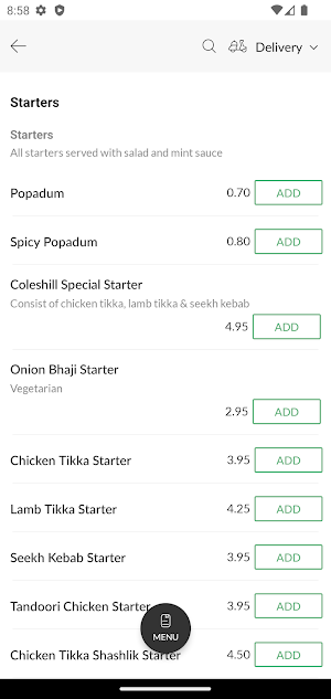 Coleshill Tandoori Screenshot 1