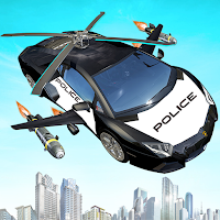 Flying Police Car Stunts Game