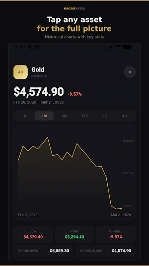 MacroMetal: Gold Price Tracker Screenshot 2