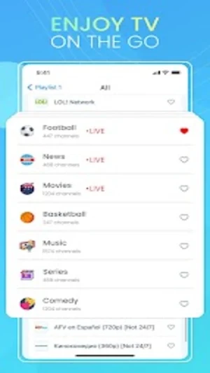 IPTV Pro: Smart & Live Player Screenshot 2