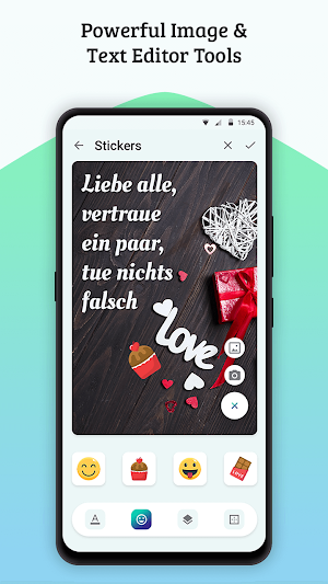 Write German Text on photo Screenshot 1