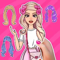 Paper DIY Hair Salon Doll Game