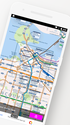 Vancouver Metro Bus Map Guide Screenshot 1