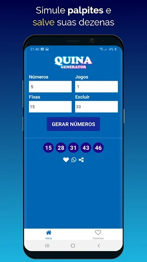 Quina - Gerador de palpites Screenshot 0