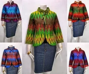 Model Blazer Batik Women Screenshot 2