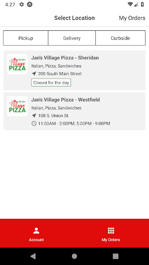 Jan's Village Pizza Screenshot 0