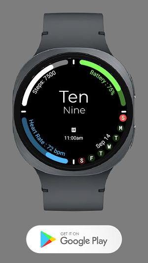 Active Text Time Watch face Screenshot 2