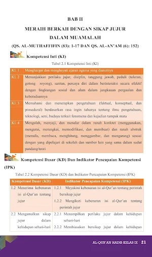 Al-Qur'an Hadis MTs IX 2020 Screenshot 3