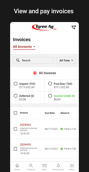 Tyree Ag Portal Screenshot 1