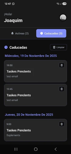 Obsidian Reminders - Notelert Screenshot 1