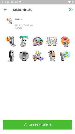 Sticker Batu Moai WAStickerApp Screenshot 3