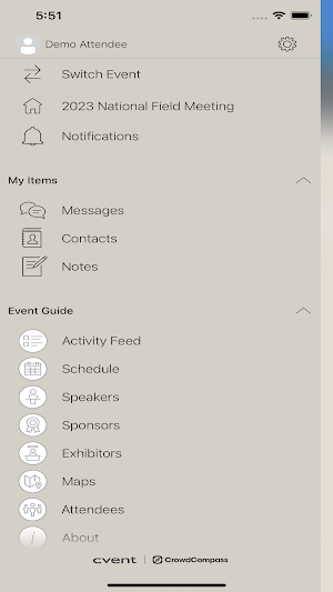 Neurocrine Events Screenshot 2