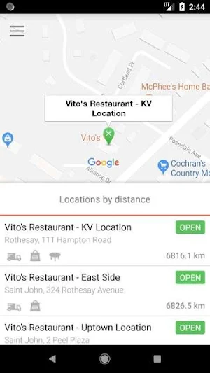 Vito's Restaurants Screenshot 1