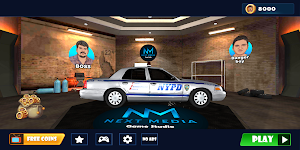Real Police Crash Golden Car Screenshot 1