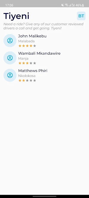 Tiyeni: Malawian taxi ride app Screenshot 0