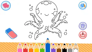 Il mare: disegna e colora Screenshot 3