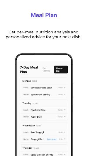 Babsang: AI Korean Meal Plan Screenshot 2