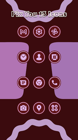 Pix You 13 Dark Scarlet Icons Screenshot 0