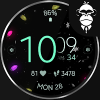 Christmas digital watch face