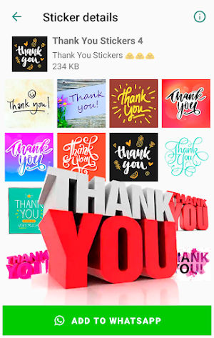 Thank You Stickers for WhatsApp WAStickerApps Screenshot 1