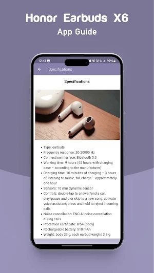 Honor Earbuds X6 App Guide Screenshot 3
