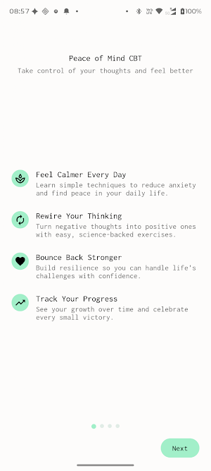 Peace of Mind CBT - AI Therapy Screenshot 0
