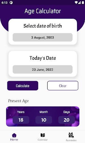 Age Calculator Screenshot 0