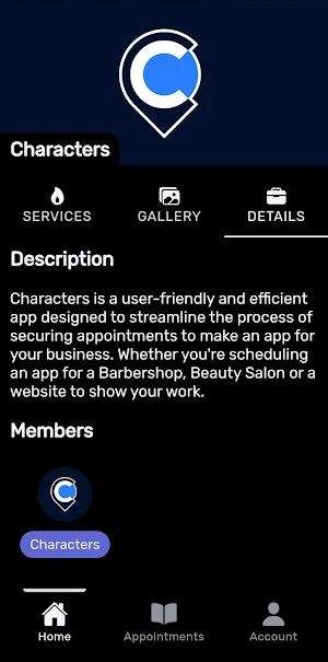 Characters Screenshot 2