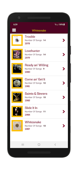 Whitesnake Lyrics & Wallpapers Screenshot 1
