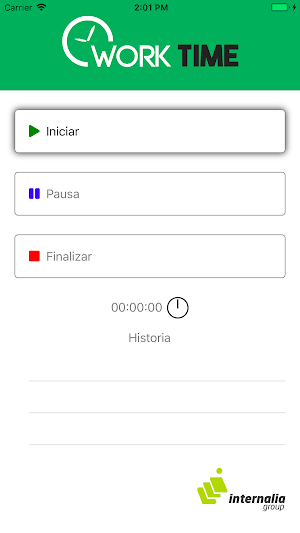 Work Time App Screenshot 1