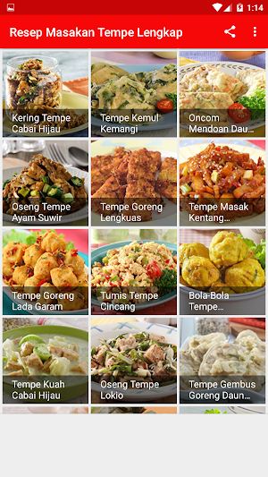 Resep Masakan Tempe Lengkap Screenshot 3