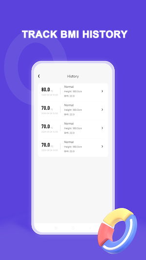 BMI Manager Screenshot 1