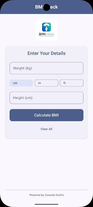 BMI check Screenshot 1