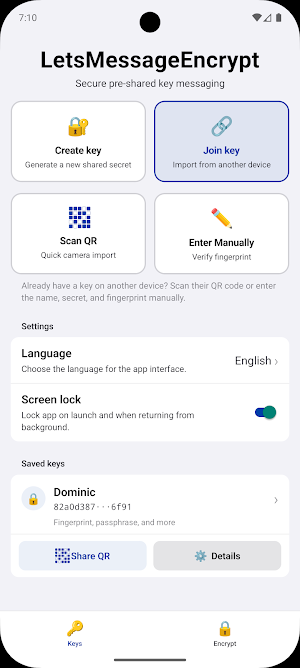 LetsMessageEncrypt Screenshot 1