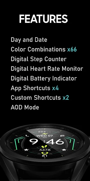 Dream 97 - Digital Watch Face Screenshot 1