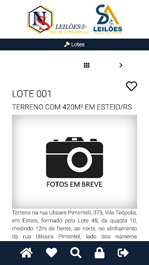 NS Leilões Screenshot 3