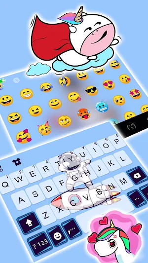 Cool Space Dabbing Keyboard Background Screenshot 2