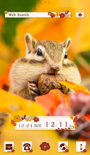 Fall Squirrel Theme Screenshot 0