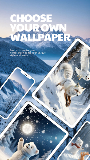 Winter Snowfall Wallpaper 4K Screenshot 1