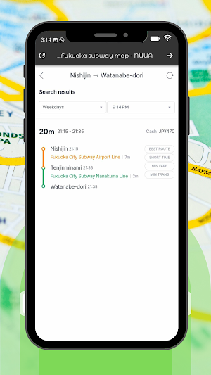 Fukuoka Metro Map Screenshot 3