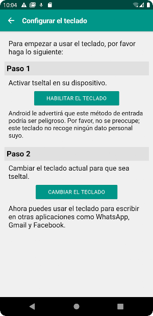 Teclado tseltal Screenshot 1