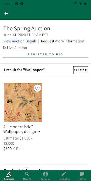 Grogan & Company Live Bidding Screenshot 2