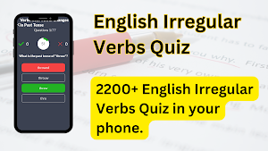 English Irregular Verbs Quiz Screenshot 0