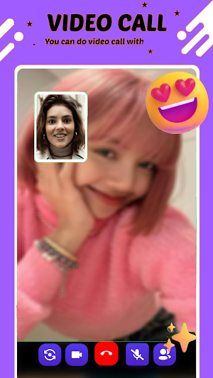 Black Lisa Pink Fake Call-Chat Screenshot 2