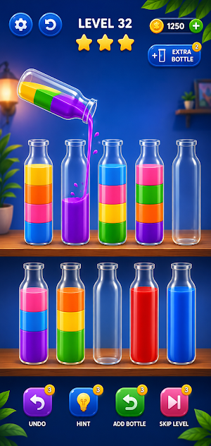 Water Color Sort - Puzzle Game Screenshot 3